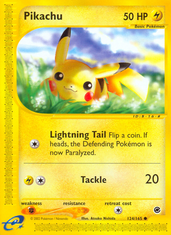 Pikachu (124/165) [Expedition: Base Set] | North of Exile Games