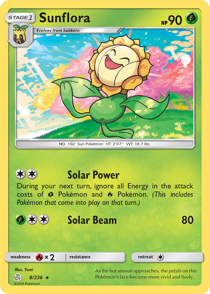 Sunflora (8/236) [Sun & Moon: Cosmic Eclipse] | North of Exile Games