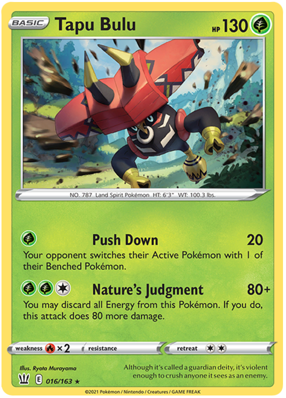 Tapu Bulu (016/163) (Theme Deck Exclusive) [Sword & Shield: Battle Styles] | North of Exile Games