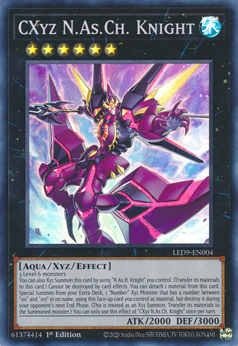 CXyz N.As.Ch. Knight [LED9-EN004] Super Rare | North of Exile Games