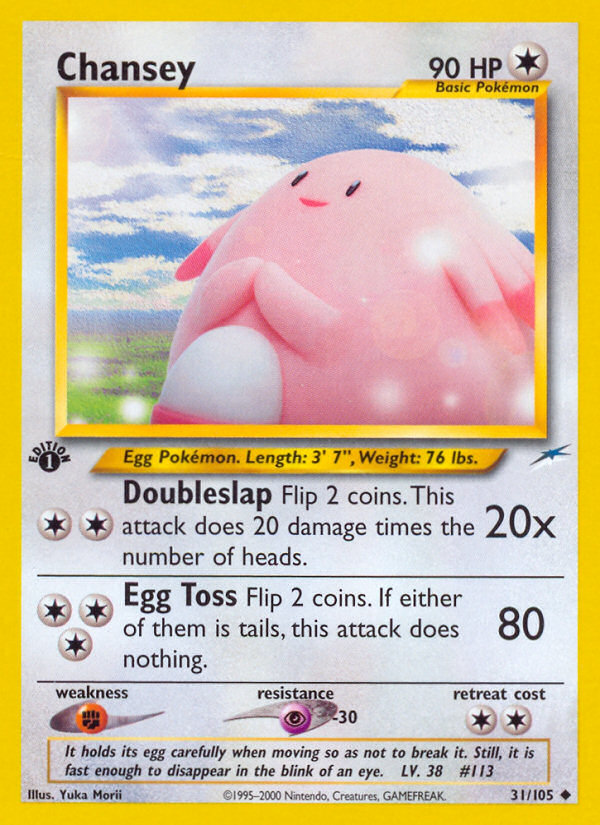 Chansey (31/105) [Neo Destiny 1st Edition] | North of Exile Games