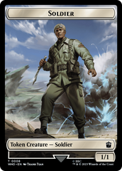 Soldier // Dinosaur Double-Sided Token [Doctor Who Tokens] | North of Exile Games