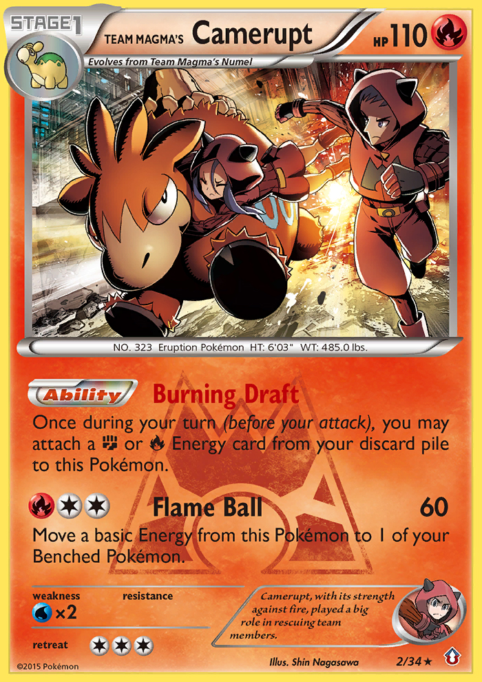 Team Magma's Camerupt (2/34) [XY: Double Crisis] | North of Exile Games