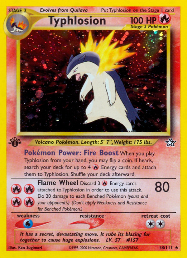 Typhlosion (18/111) [Neo Genesis 1st Edition] | North of Exile Games