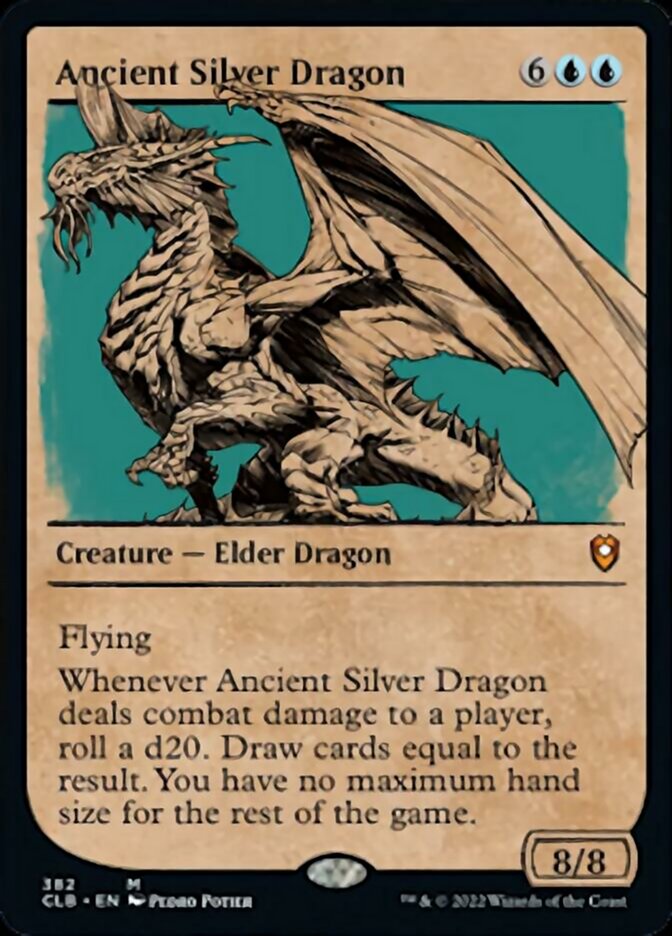 Ancient Silver Dragon (Showcase) [Commander Legends: Battle for Baldur's Gate] | North of Exile Games