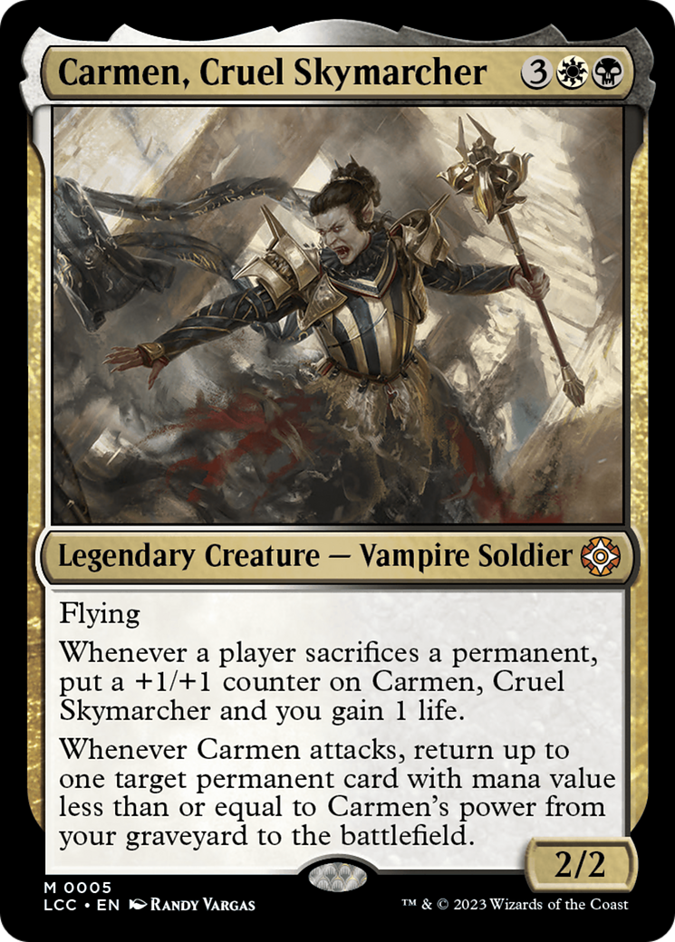 Carmen, Cruel Skymarcher [The Lost Caverns of Ixalan Commander] | North of Exile Games