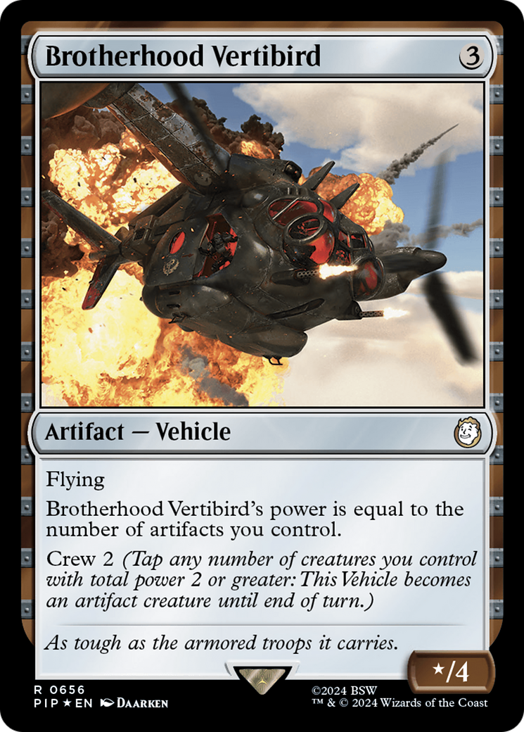 Brotherhood Vertibird (Surge Foil) [Fallout] | North of Exile Games