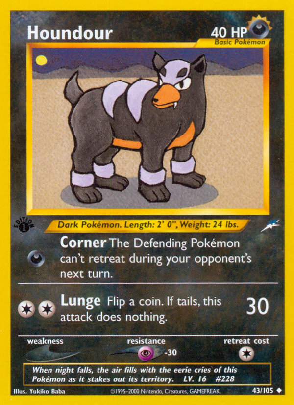 Houndour (43/105) [Neo Destiny 1st Edition] | North of Exile Games