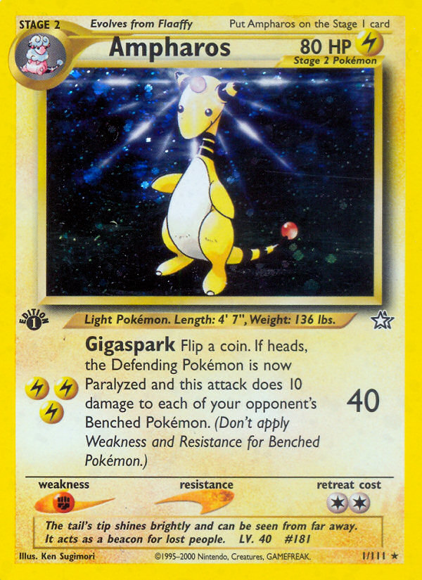Ampharos (1/111) [Neo Genesis 1st Edition] | North of Exile Games