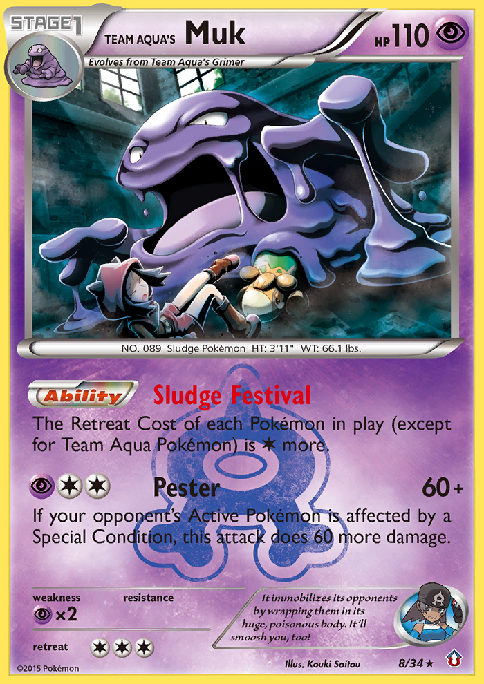 Team Aqua's Muk (8/34) [XY: Double Crisis] | North of Exile Games