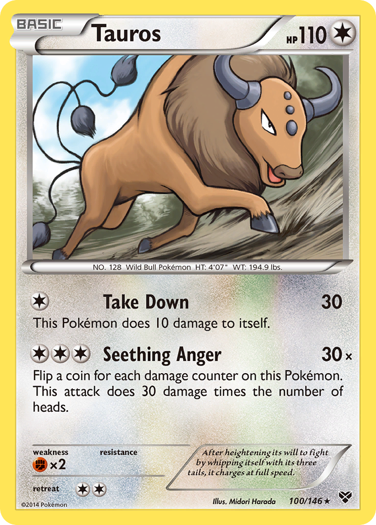 Tauros (100/146) [XY: Base Set] | North of Exile Games