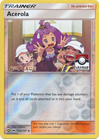 Acerola (112a/147) (League Promo 4th Place) [Sun & Moon: Burning Shadows] | North of Exile Games