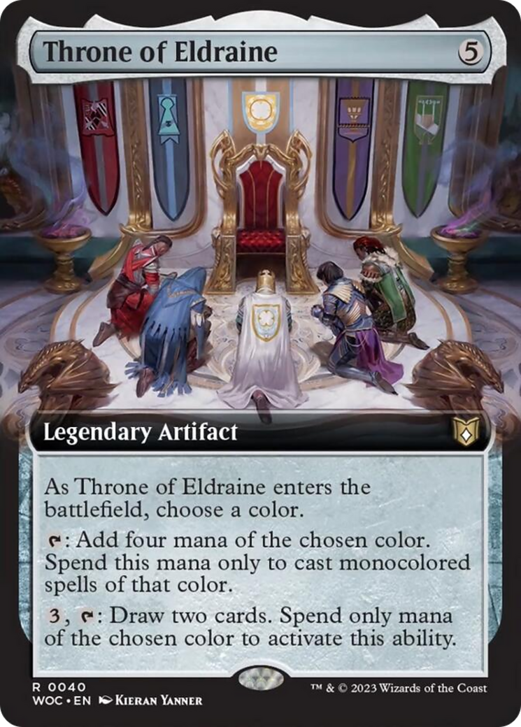 Throne of Eldraine (Extended Art) [Wilds of Eldraine Commander] | North of Exile Games