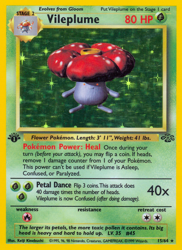 Vileplume (15/64) [Jungle 1st Edition] | North of Exile Games