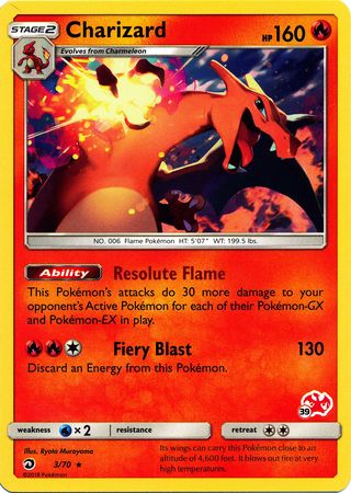 Charizard (3/70) (Charizard Stamp #39) [Battle Academy 2020] | North of Exile Games
