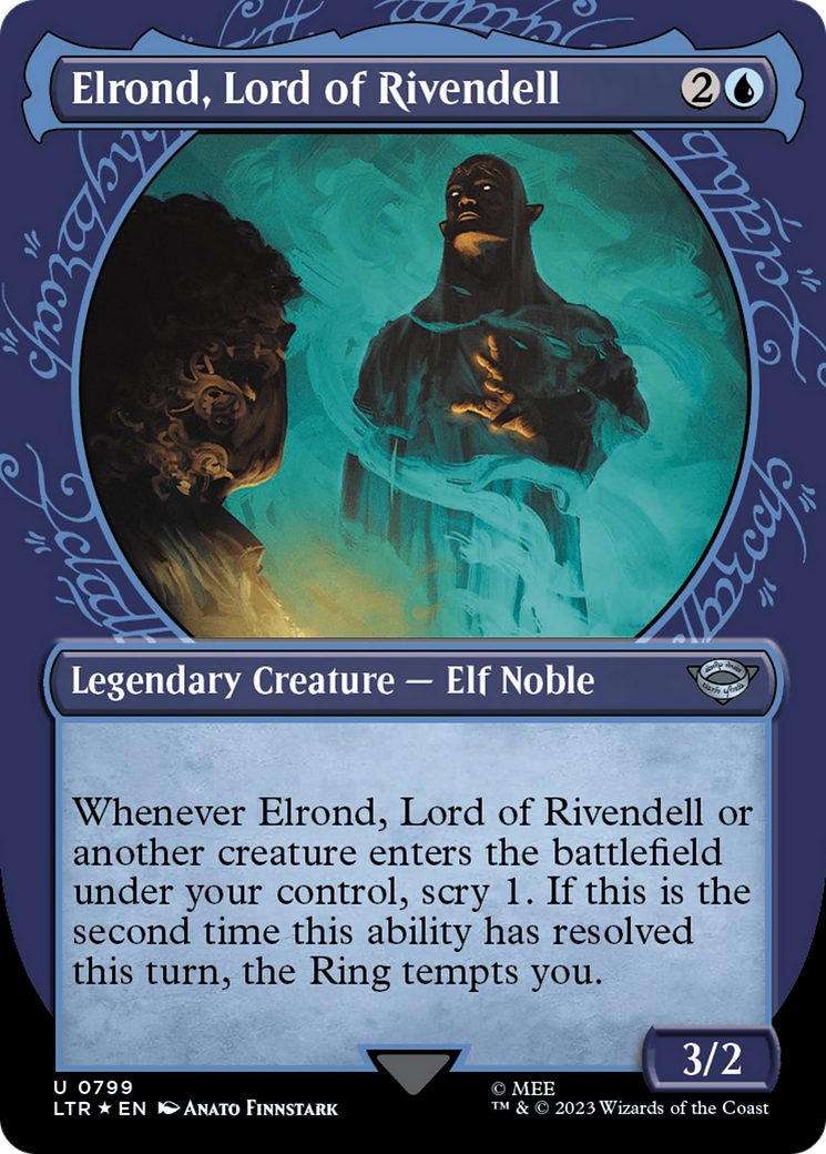 Elrond, Lord of Rivendell (Showcase) (Surge Foil) [The Lord of the Rings: Tales of Middle-Earth] | North of Exile Games