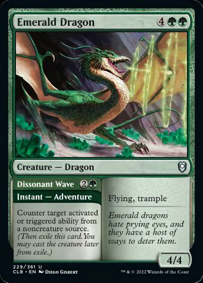 Emerald Dragon // Dissonant Wave [Commander Legends: Battle for Baldur's Gate] | North of Exile Games