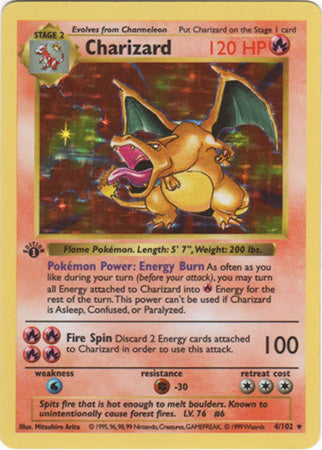 Charizard (4/102) (Shadowless) [Base Set 1st Edition] | North of Exile Games