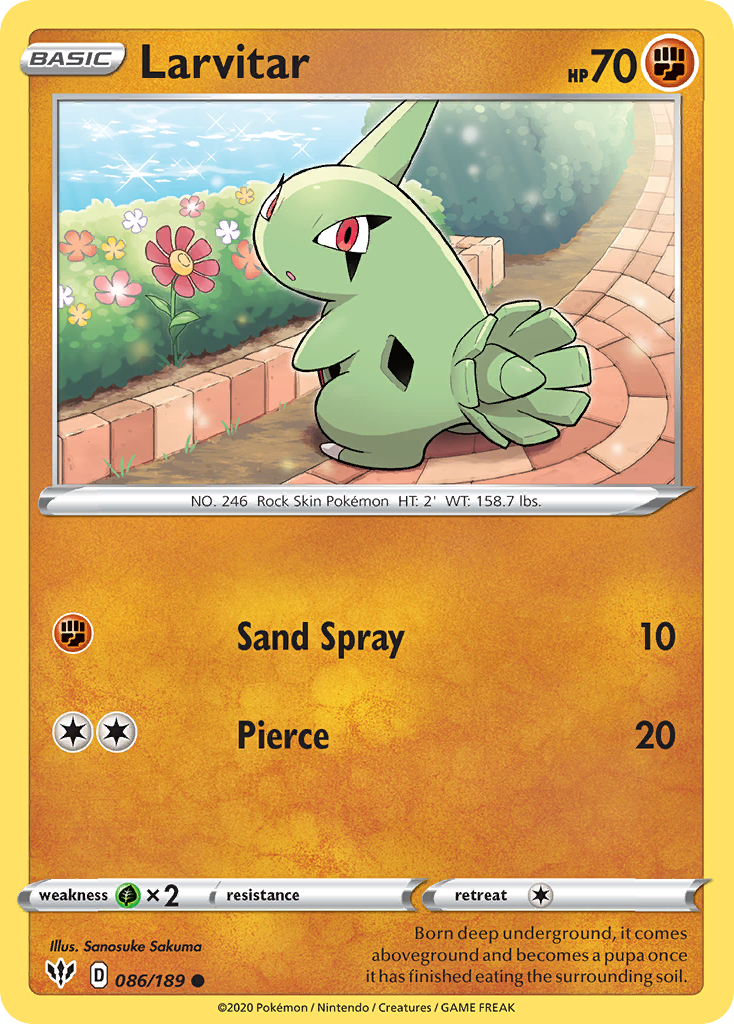 Larvitar (086/189) [Sword & Shield: Darkness Ablaze] | North of Exile Games