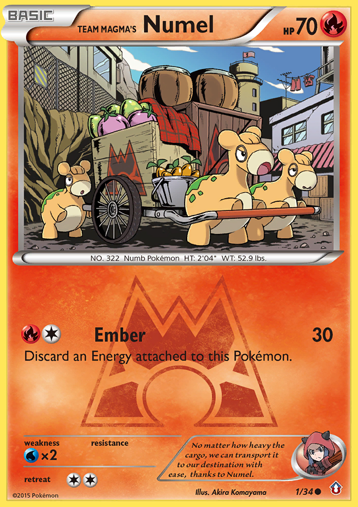 Team Magma's Numel (1/34) [XY: Double Crisis] | North of Exile Games