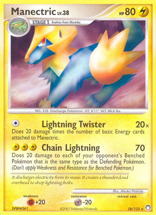 Manectric (28/123) [Diamond & Pearl: Mysterious Treasures] | North of Exile Games