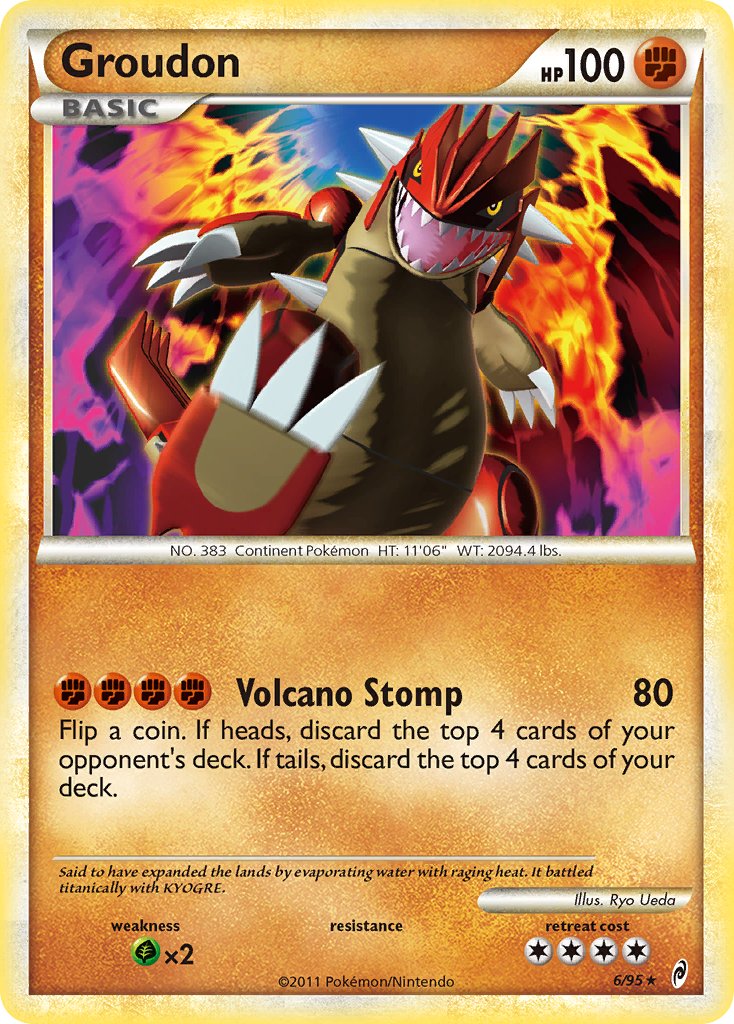 Groudon (6/95) (Theme Deck Exclusive) [HeartGold & SoulSilver: Call of Legends] | North of Exile Games