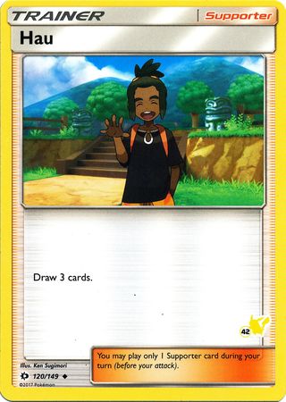 Hau (120/149) (Pikachu Stamp #42) [Battle Academy 2020] | North of Exile Games