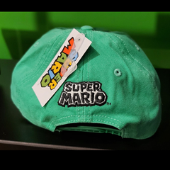 hat: Nintendo cap: LUIGI L Logo Green Adjustable Hat | North of Exile Games