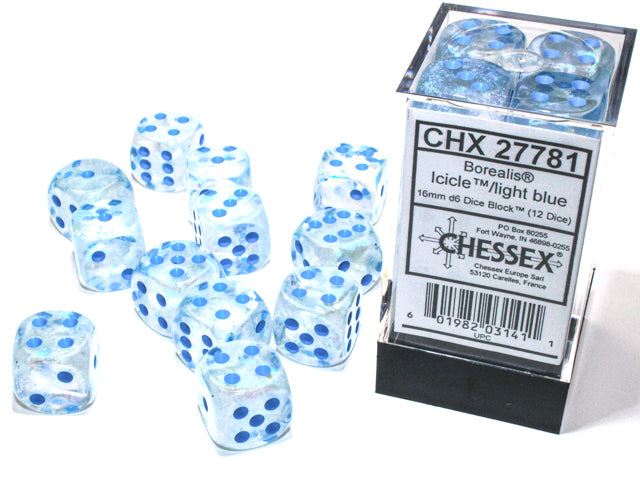 Icicle w/ light blue 16mm d6 Dice Block - CHX27781 | North of Exile Games