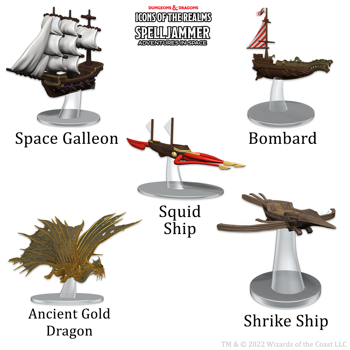 D&D Icons Of The Realms Spelljammer: Welcome to Wildspace - Ship Scale Miniatures | North of Exile Games