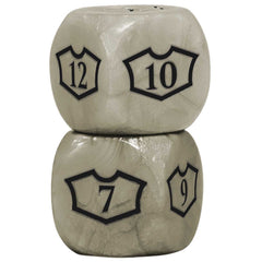 Dice: Ultra Pro  DELUXE LOYALTY Dice SET W/ 7-12 - PLAINS white | North of Exile Games