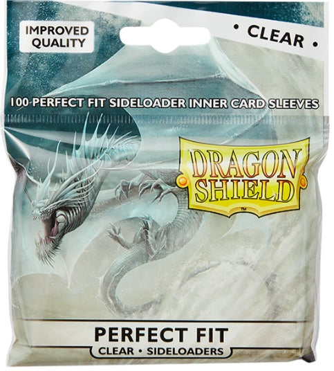 Dragon Shield Perfect Fit sleeves: Clear, Sideloaders (100) | North of Exile Games